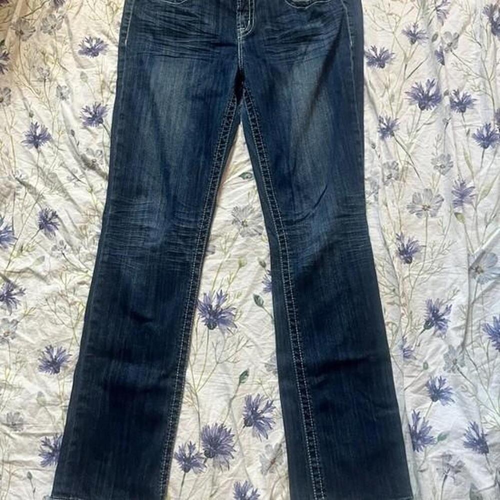 Warehouse One Y2K Dark Wash Straight Jeans